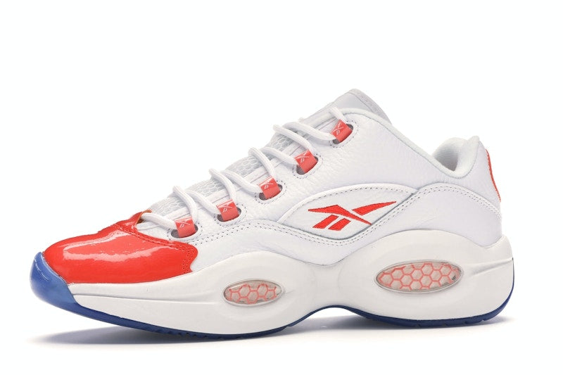 Reebok Question Low Patent Toe Orange