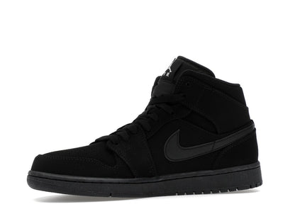 Jordan 1 Mid Black Black White