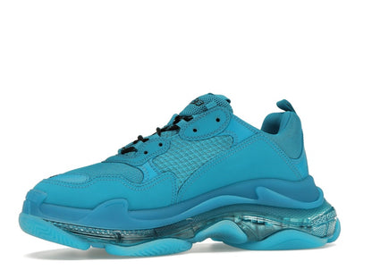 Balenciaga Triple S Clear Sole Teal Blue