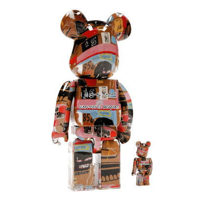 Bearbrick Andy Warhol x JEAN-MICHEL BASQUIAT #2 100% & 400% Set