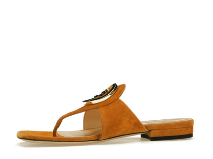 Gucci Blondie Thong Sandal Light Brown Suede