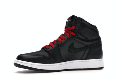 Jordan 1 Retro High Black Satin Gym Red Black (GS)
