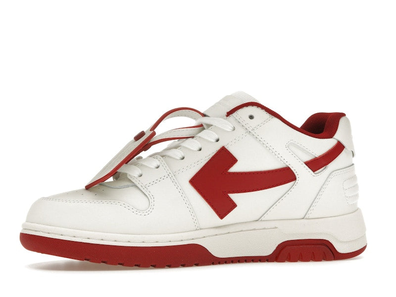 OFF-WHITE Out Of Office OOO Low Tops White Burgundy