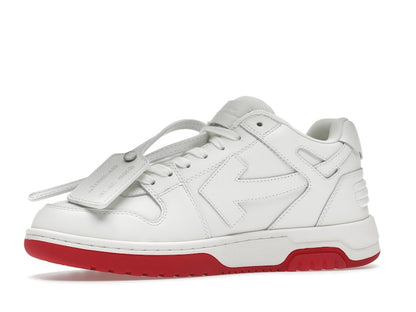 OFF-WHITE Out Of Office "OOO" Low Tops For Walking White White Red SS22