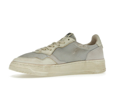 Autry Medalist Leather Low Grey White Super Vintage