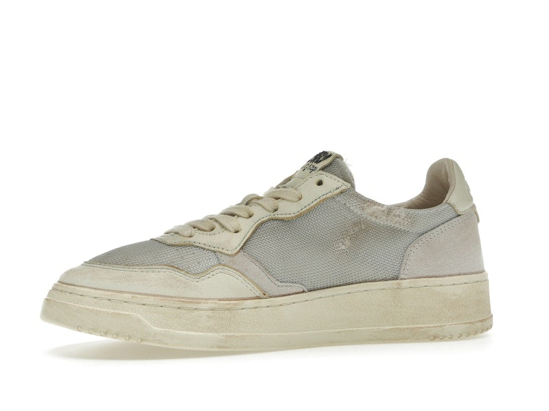 Autry Medalist Leather Low Grey White Super Vintage