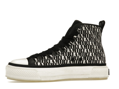 AMIRI Court Hi All Over Logo Black White