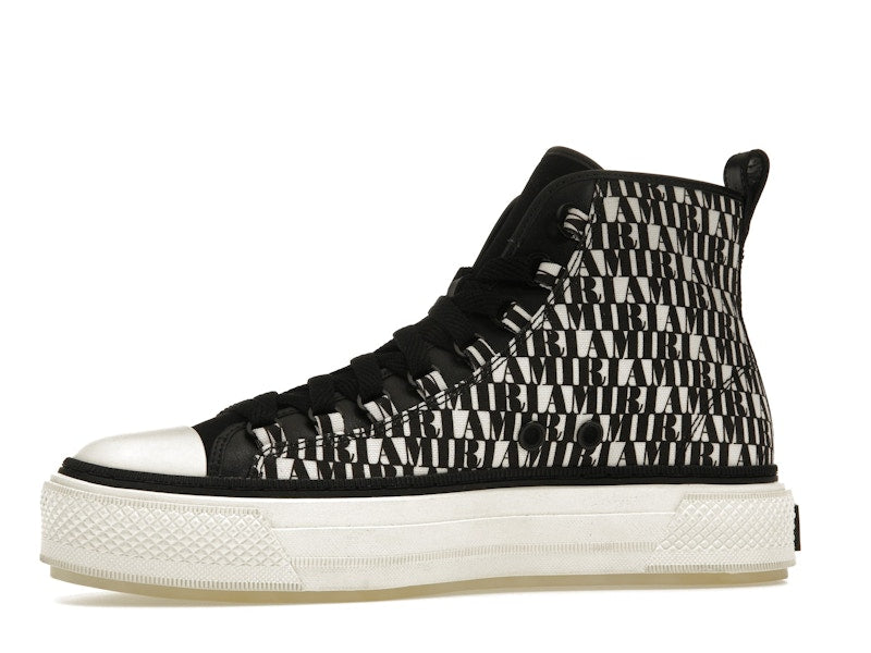 AMIRI Court Hi All Over Logo Black White