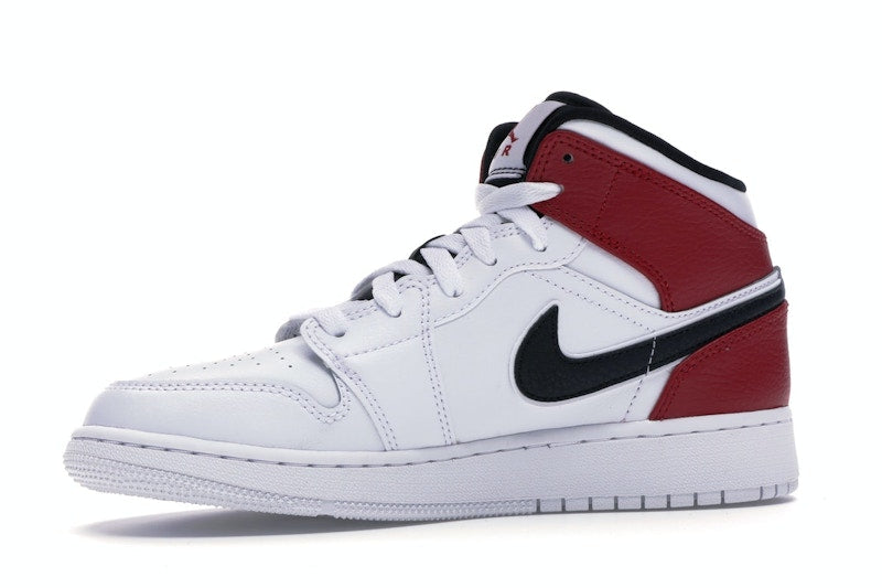 Jordan 1 Mid White Black Gym Red (GS)