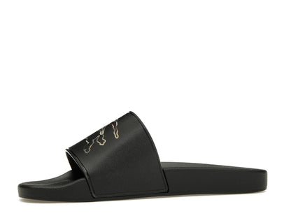 Burberry Check EKD Motif Slide Black