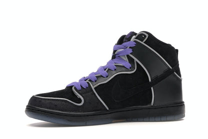 Nike SB Dunk High Black Purple Box