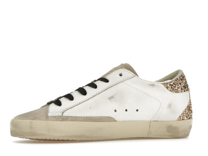 Golden Goose Super-Star White Silver Gold Glitter (Women's)