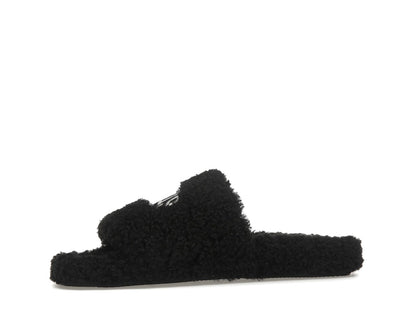 Balenciaga Paris Furry Slide Black (Women's)