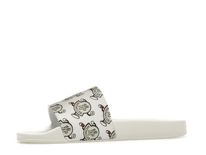 Moncler Basile Slide Logo Print White