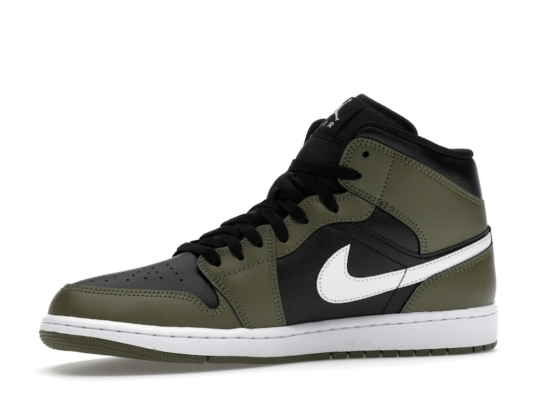 Jordan 1 Mid Black White Olive