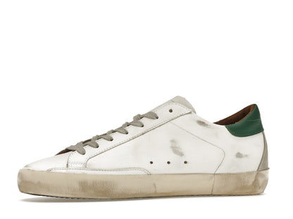 Golden Goose Super-Star White Green Grey Suede Patch