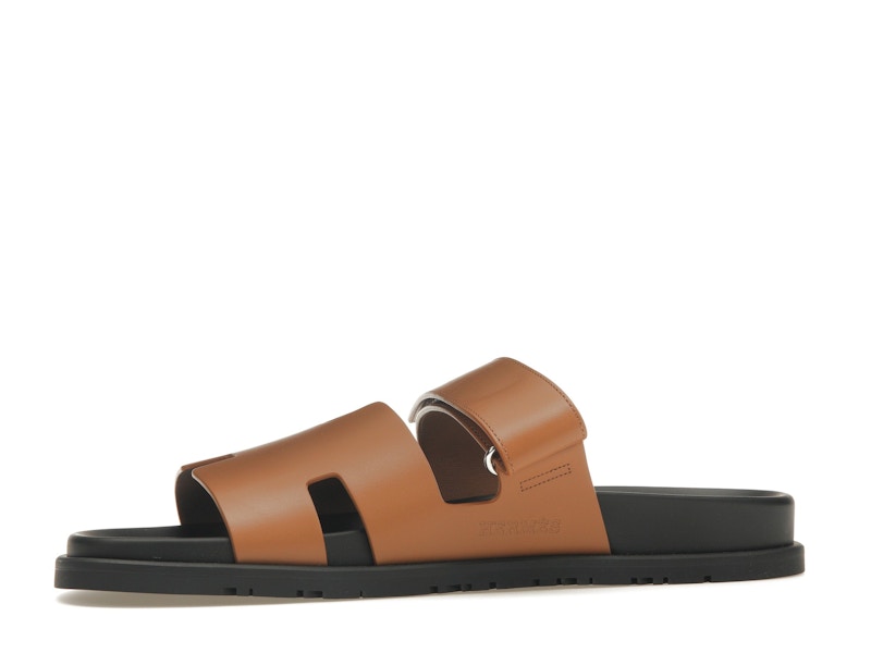 Hermes Chypre Sandal Naturel Black Smooth Calfskin Leather (M)