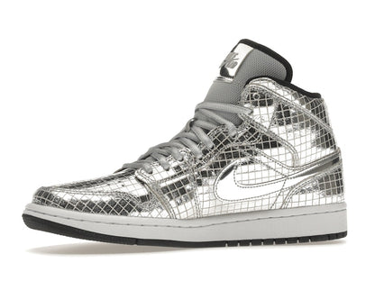 Jordan 1 Mid SE Disco Metallic Silver (Women's)