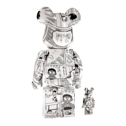 Bearbrick Doraemon (Comic Ver.) 100% & 400% Set Black & White