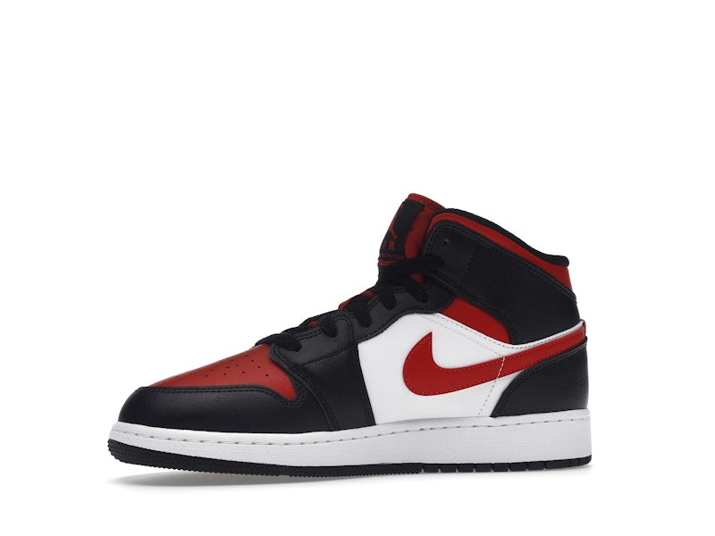 Air Jordan 1 Mid Black Fire Red (GS)