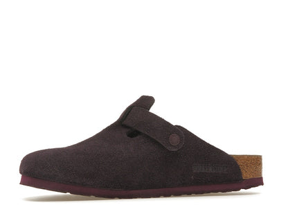 Birkenstock Boston Soft Footbed Suede Wine