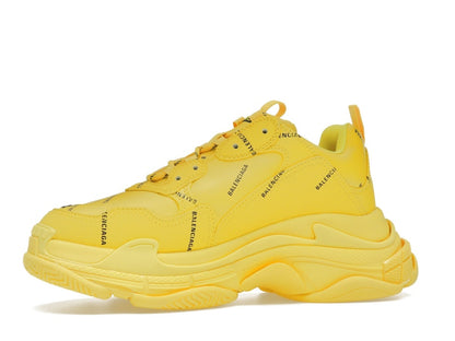 Balenciaga Triple S Allover Logo Yellow
