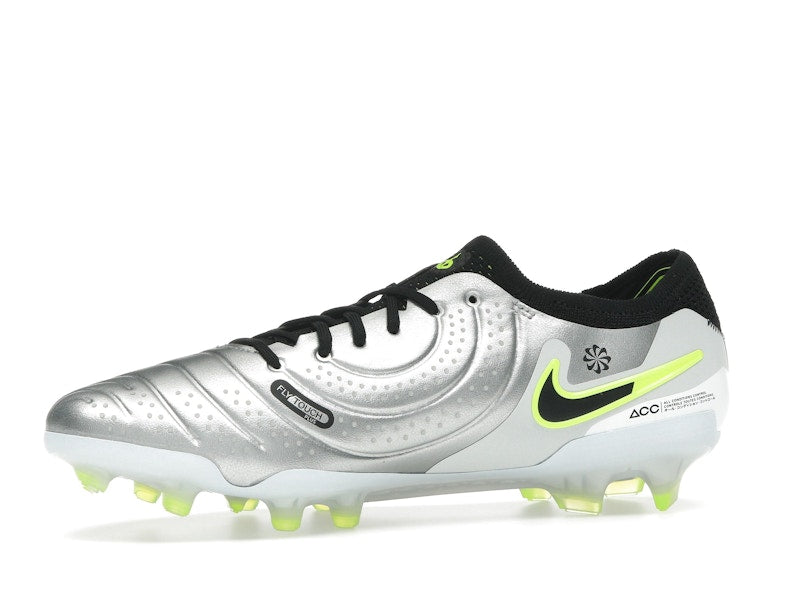Nike Tiempo Legend 10 Elite FG Metallic Silver Volt Black