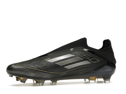 adidas F50 Elite Laceless FG Core Black Iron Metallic Gold Metallic