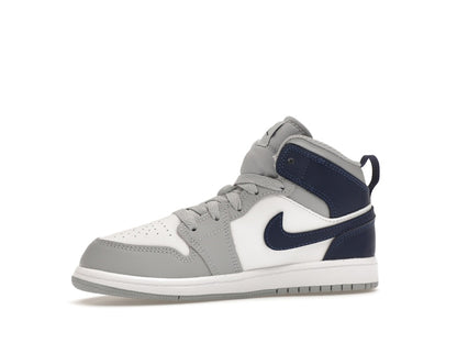 Jordan 1 Mid Wolf Grey Midnight Navy (PS)