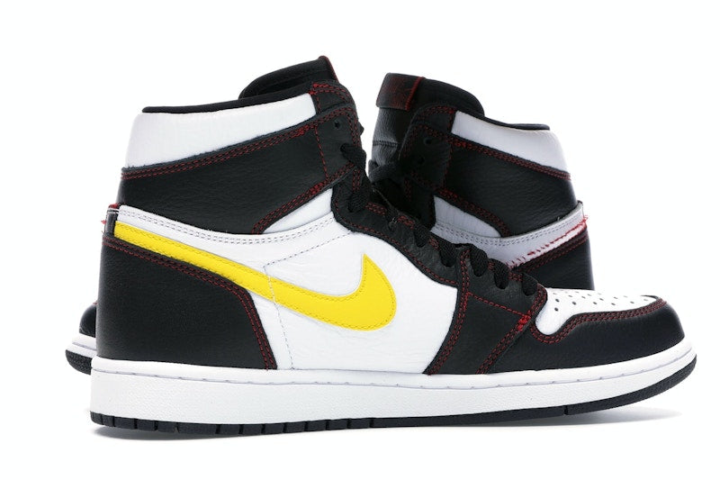 Jordan 1 Retro High Defiant White Black Gym Red