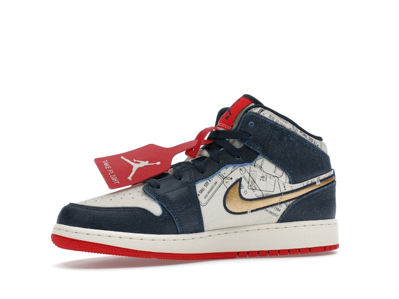 Jordan 1 Mid SE Take Flight Gold Swoosh (GS)