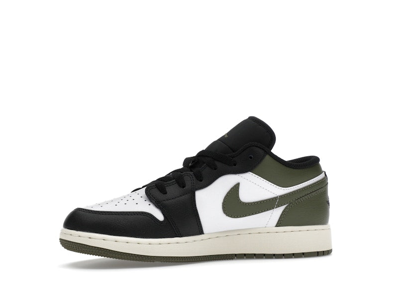 Jordan 1 Low Black Toe Medium Olive (GS)