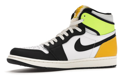 Jordan 1 Retro High White Black Volt University Gold
