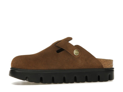 Birkenstock Boston Chunky Suede Dark Tea Black (Narrow) (Women's)