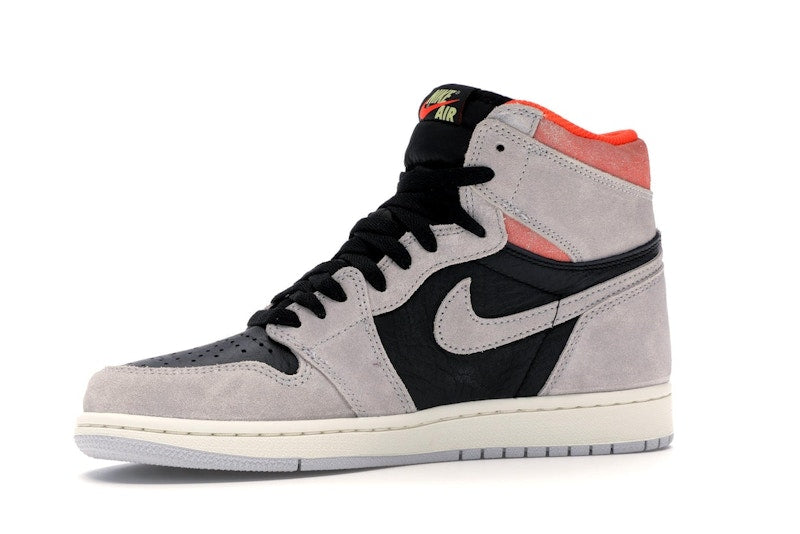 Jordan 1 Retro High Neutral Grey Hyper Crimson