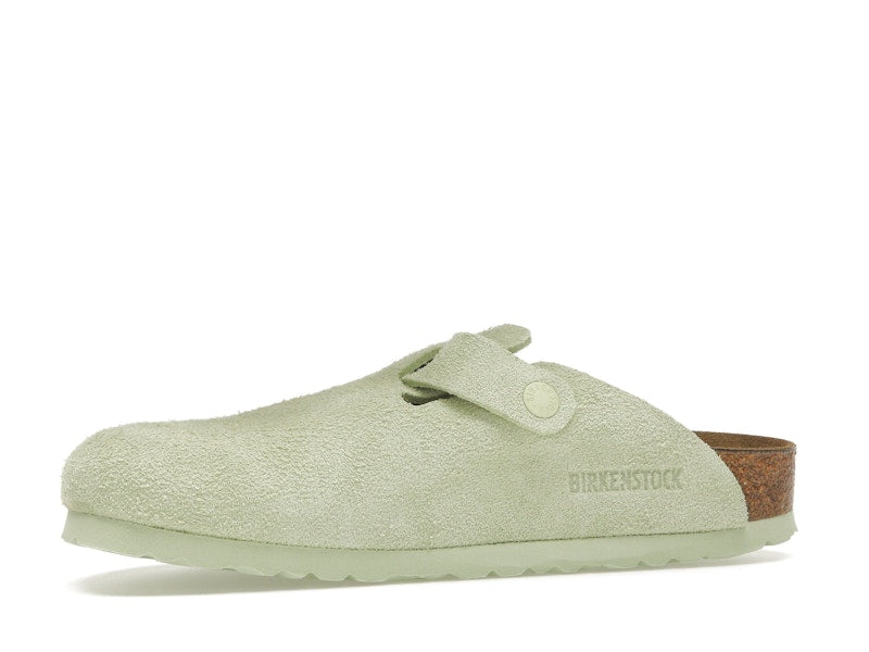 Birkenstock Boston Suede Faded Lime