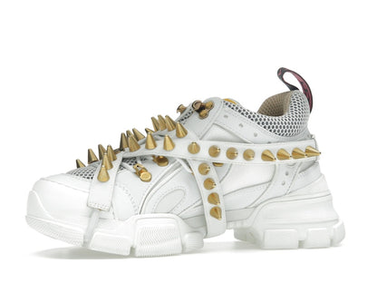 Gucci Flashtrek Chunky Leather Sneakers White Gold (Women's)
