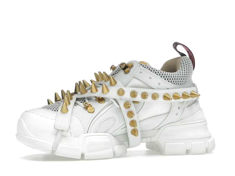 Gucci Flashtrek Chunky Leather Sneakers White Gold (Women's)