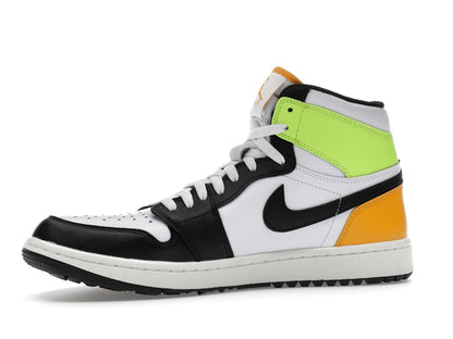 Jordan 1 Retro High Golf White University Gold Volt Black