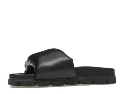 Prada Soft Padded 20mm Slide Sandal Black Nappa Leather