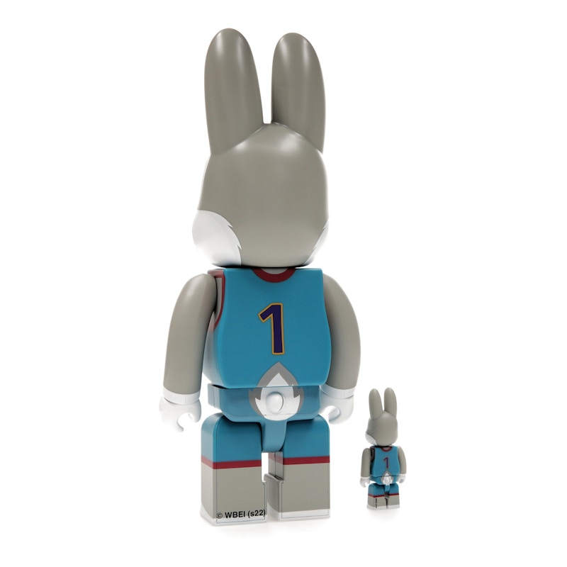 Bearbrick x Space Jam: A New Legacy Rabbrick Bugs Bunny 100% & 400% Set Grey
