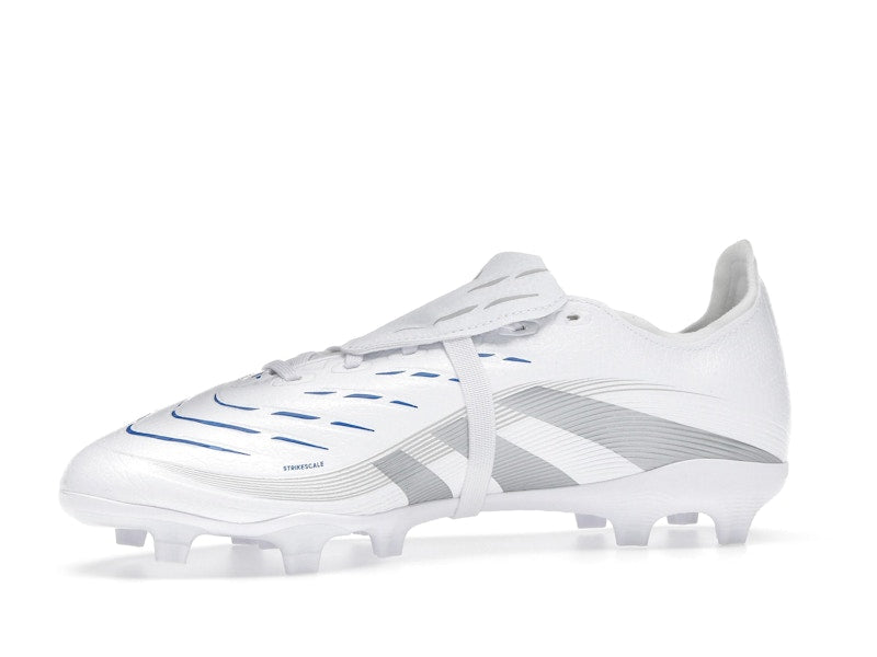 adidas Predator League Fold-Over Tongue FG/MG Cloud White Silver Metallic Bright Royal