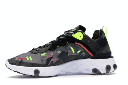 Nike React Element 87 Medium Olive Bright Crimson