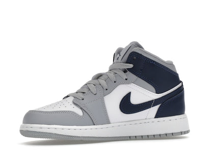 Jordan 1 Mid Wolf Grey Midnight Navy (GS)