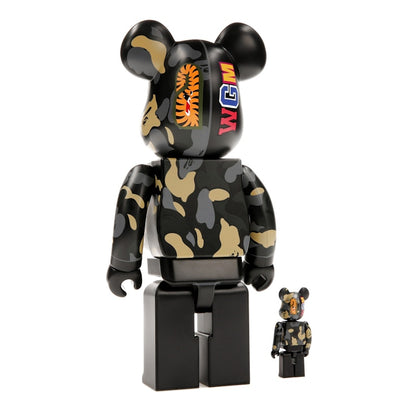 Bearbrick x BAPE Madison Avenue Exclusive Shark Camo 100% & 400% Set