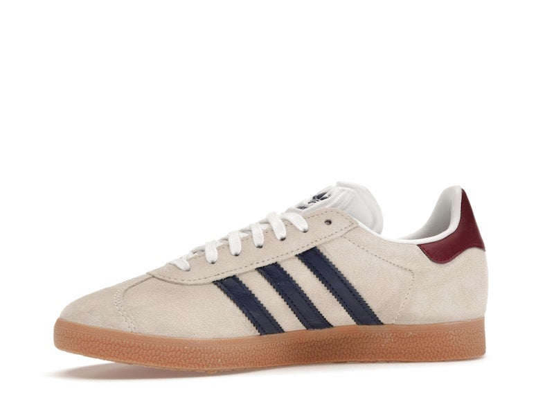 adidas Gazelle Beige Dark Blue Collegiate Burgundy