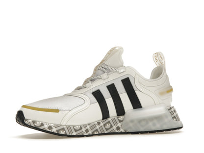 adidas NMD R1 V3 White Black Gold Tartan Trefoil