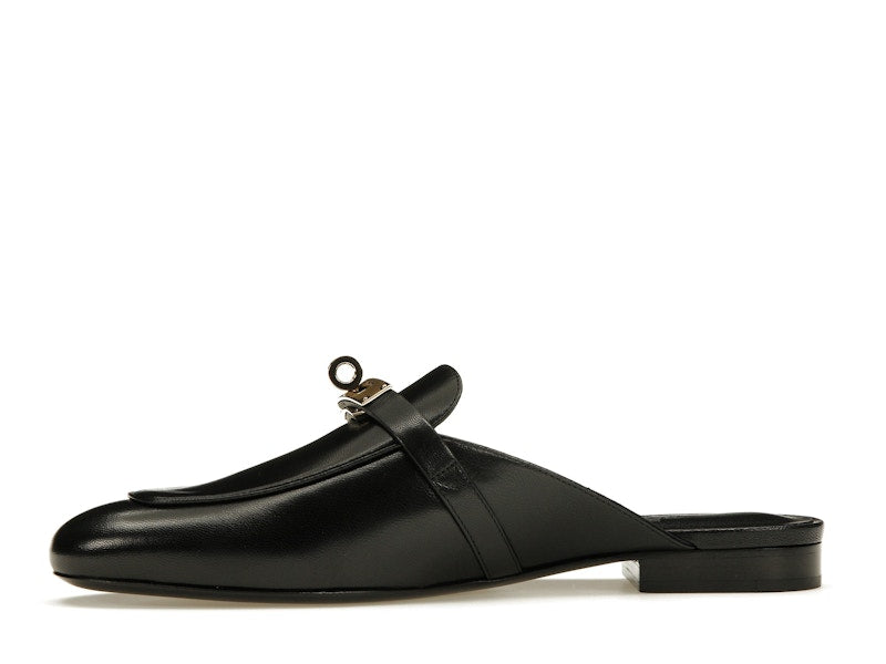 Hermes Oz Mule Noir Goatskin Leather