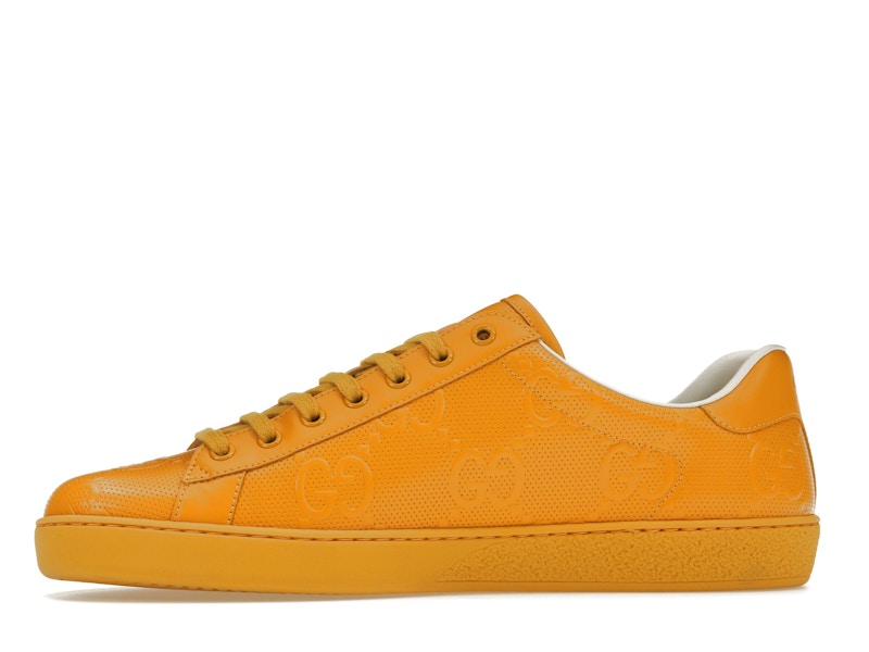 Gucci Ace GG Embossed Yellow