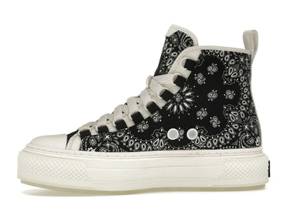 AMIRI Bandana Court Hi-top Sneaker Black White (Women's)